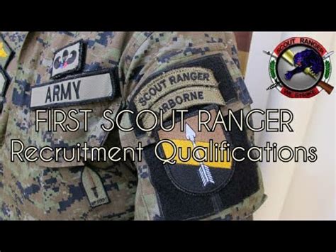 First Scout Ranger Regiment Requirements Qualification .